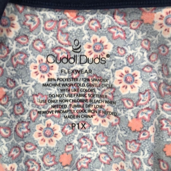 CuddlDuds Floral Flexwear Maxi Dress- Size P 1X - Picture 6 of 6